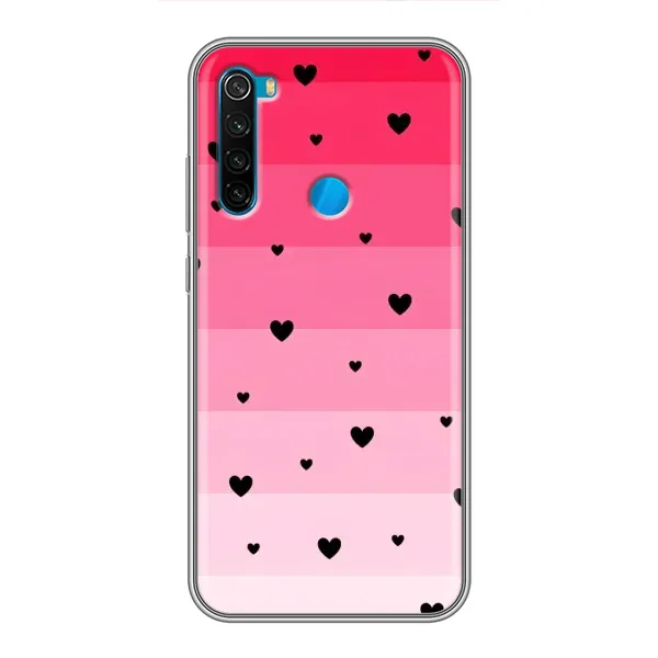 Чехол с рисунком «Чорные сердечки» для Xiaomi Redmi Note 8T Чехол с рисунком «Чорные сердечки» для Xiaomi Redmi Note 8T
