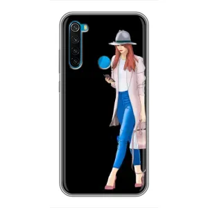 Чехол с картинкой Модные Девчонки Xiaomi Redmi Note 8T (Девушка со смартфоном)