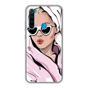 Чехол с картинкой Модные Девчонки Xiaomi Redmi Note 8T (Девушка в халате)