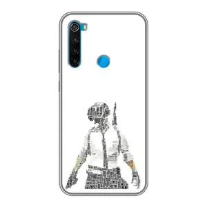 Силиконовый чехол с картинкой "Герой Pubg" на Xiaomi Redmi Note 8T (Из букв)