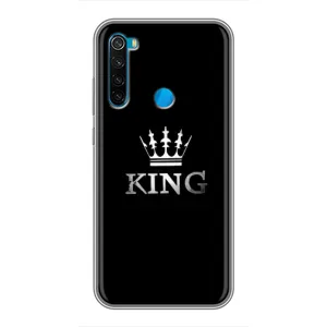 Чехол (Корона на чёрном фоне) для Редми нот 8 т (KING)