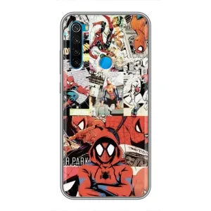 Чехол Супергерой Человека Паука на Xiaomi Redmi Note 8T (Комикс Паука)