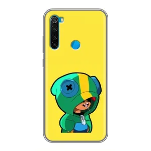 Чехол Бравл Старс для Xiaomi Redmi Note 8T (Леон (LEON))