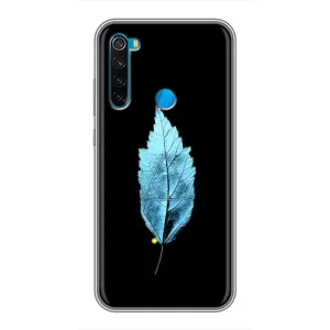 Чохол з картинками на чорному фоні для Xiaomi Redmi Note 8T (Листя)