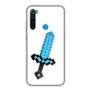 Чехлы для Xiaomi Redmi Note 8T (Персонажи Майн Крафт) (Меч)