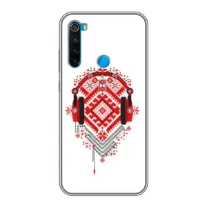 Силиконовый Чехол на Xiaomi Redmi Note 8T с картинкой Вышиванки (Модная вышиванка)