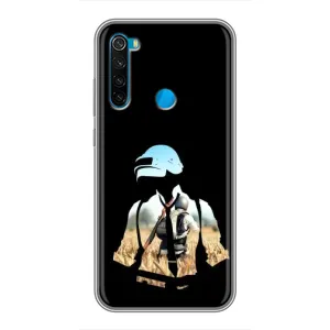 Силиконовый чехол с картинкой "Герой Pubg" на Xiaomi Redmi Note 8T (Пубг мен)