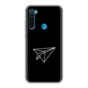Чохол з картинками на чорному фоні для Xiaomi Redmi Note 8T (Літак)