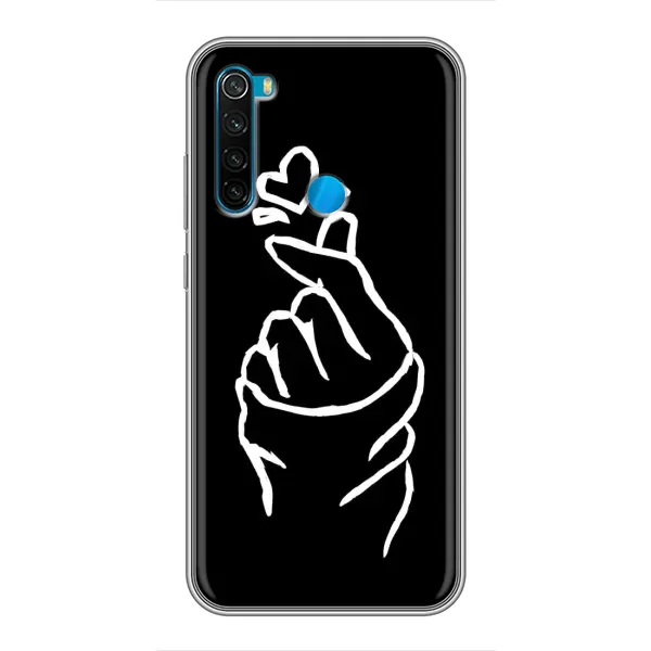 Чехол с рисунком «Сердце на черном» для Xiaomi Redmi Note 8T