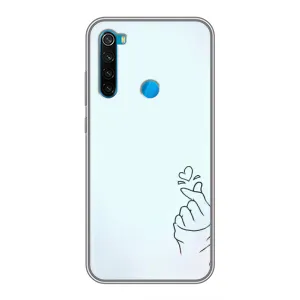 Чехлы (Знак сердечка) на Xiaomi Redmi Note 8T (Сердце на голубом)