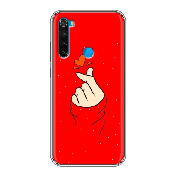 Чехол с рисунком «Сердце на красном» для Xiaomi Redmi Note 8T