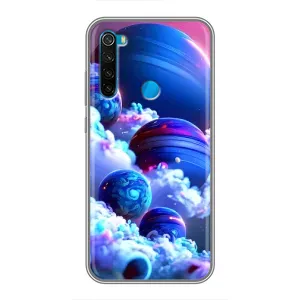 Чехлы КОСМОС для Xiaomi Redmi Note 8T (Синие планеты)