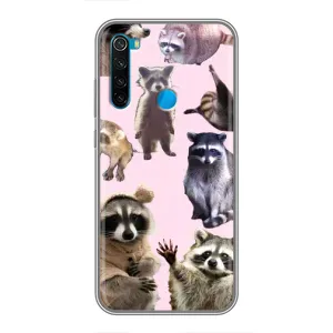 Силиконовый Чехол с Енотами на Xiaomi Redmi Note 8T (Смешные Еноты)