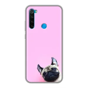 Бампер для Xiaomi Redmi Note 8T с картинкой "Песики" (Собака на розовом)