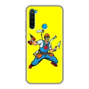 Силиконовый бампер (Работники) на Xiaomi Redmi Note 8T (Строитель)