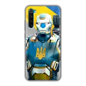 Силиконовый Чехол на Xiaomi Redmi Note 8T (Я-Украина) (Украинский робокоп)
