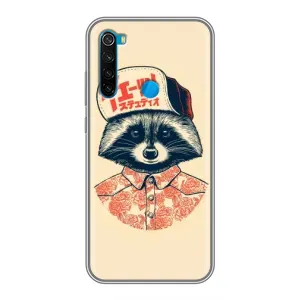 Силиконовый Чехол с Енотами на Xiaomi Redmi Note 8T (В кепчику)