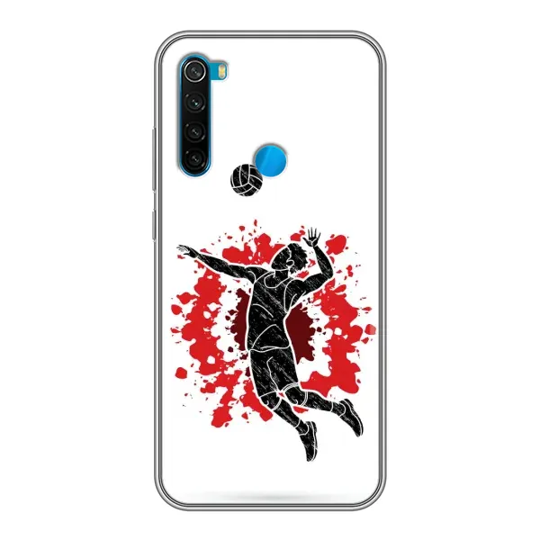 Чехол с рисунком «Волейболист» для Xiaomi Redmi Note 8T
