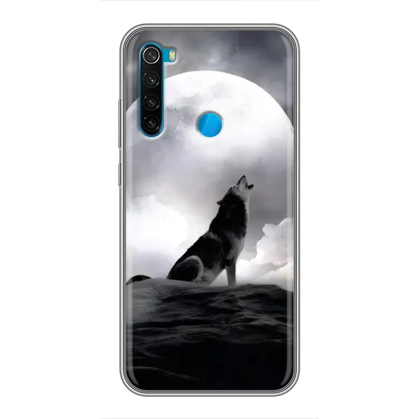 Чохол з малюнком «Вовк і місяць» для Xiaomi Redmi Note 8T Чохол з малюнком «Вовк і місяць» для Xiaomi Redmi Note 8T