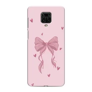 Чохол банти для Xiaomi Redmi Note 9 Pro Max (Бант на рожевому)