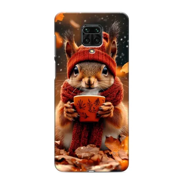 Чехол с рисунком «Белка с кофе» для Xiaomi Redmi Note 9 Pro Max Чехол с рисунком «Белка с кофе» для Xiaomi Redmi Note 9 Pro Max