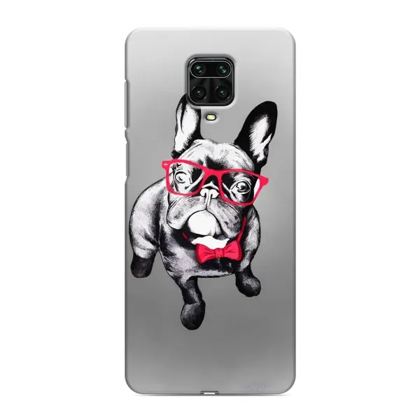 Чехол с рисунком «Бульдог в очках» для Xiaomi Redmi Note 9 Pro Max Чехол с рисунком «Бульдог в очках» для Xiaomi Redmi Note 9 Pro Max