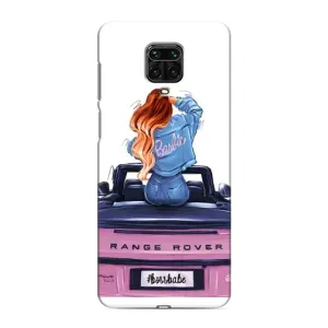 Силиконовый Чехол на Xiaomi Redmi Note 9 Pro Max с картинкой Стильных Девушек (Девушка на машине)