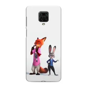 Силиконовый чехол с принтом Зоотрополіс для Xiaomi Redmi Note 9 Pro Max (Джуди и Ник)