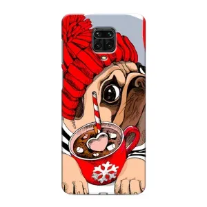 Бампер для Xiaomi Redmi Note 9 Pro Max с картинкой "Песики" (Грустная собака)
