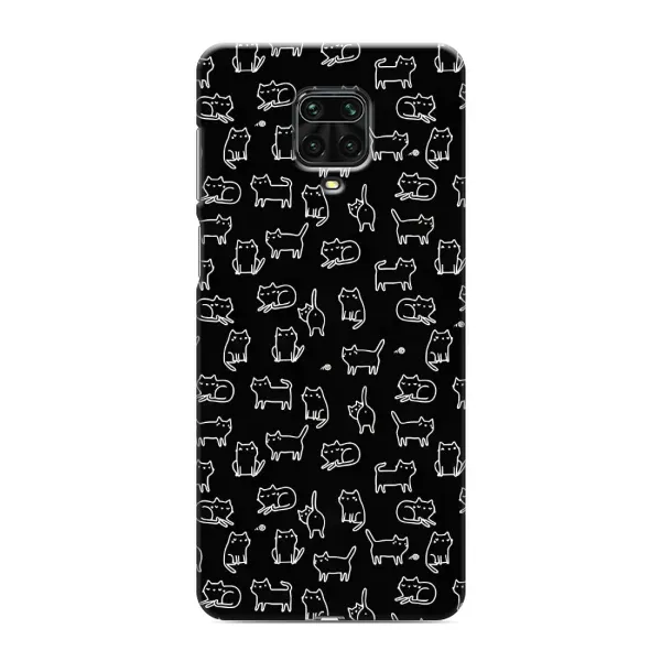 Чехол с рисунком «Котики на черном» для Xiaomi Redmi Note 9 Pro Max Чехол с рисунком «Котики на черном» для Xiaomi Redmi Note 9 Pro Max