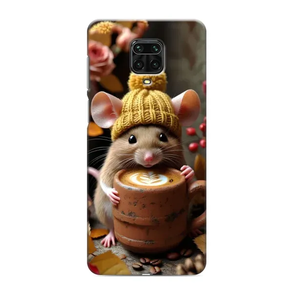 Чехол с рисунком «Мышка с кофе» для Xiaomi Redmi Note 9 Pro Max Чехол с рисунком «Мышка с кофе» для Xiaomi Redmi Note 9 Pro Max