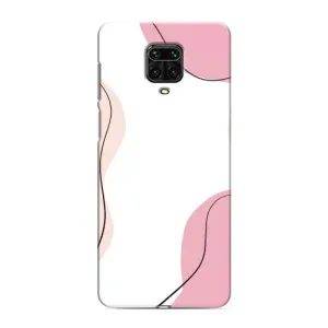 Чохол квітковий дизайн для Xiaomi Redmi Note 9 Pro Max (Рожевий фон)