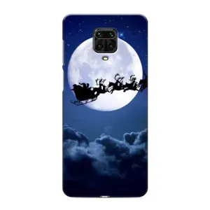 Чехол Санта Клаус для Xiaomi Redmi Note 9 Pro Max (Санта - луна)