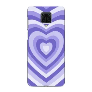 Чехлы с тематикой "Маленькие Сердечки" на Xiaomi Redmi Note 9 Pro Max (Сердце фиолет)