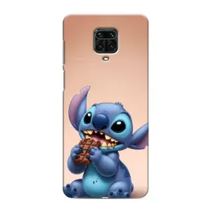 Чехол с рисунком Стич для Xiaomi Redmi Note 9 Pro Max (Стич с шоколадом)