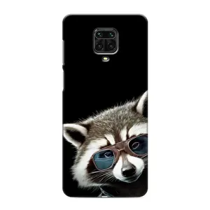 Силиконовый Чехол с Енотами на Xiaomi Redmi Note 9 Pro Max (Стильный Енот)