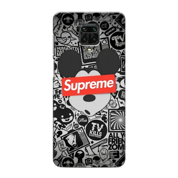 Чехол с рисунком «Supreme Маус» для Xiaomi Redmi Note 9 Pro Max Чехол с рисунком «Supreme Маус» для Xiaomi Redmi Note 9 Pro Max