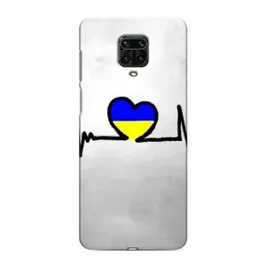 Силиконовый Чехол на Xiaomi Redmi Note 9 Pro Max (Я-Украина) (Украинская кардиограмма)