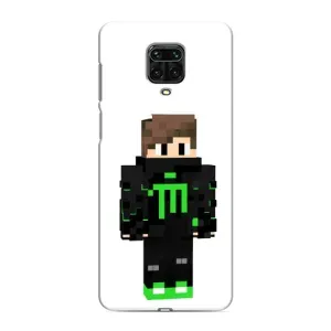 Чохли для Xiaomi Redmi Note 9 Pro Max (Персонажі МайнКрафт) (Зелений хлопчик)