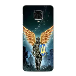Патриотический Чехол для Xiaomi Redmi Note 9 Pro Max (ЗСУ з крильями)