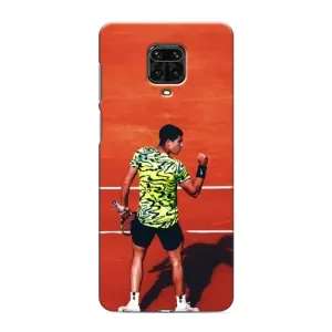 Чехлы с принтом Спортивная тематика для Xiaomi Redmi Note 9 Pro (Алькарас Теннисист)