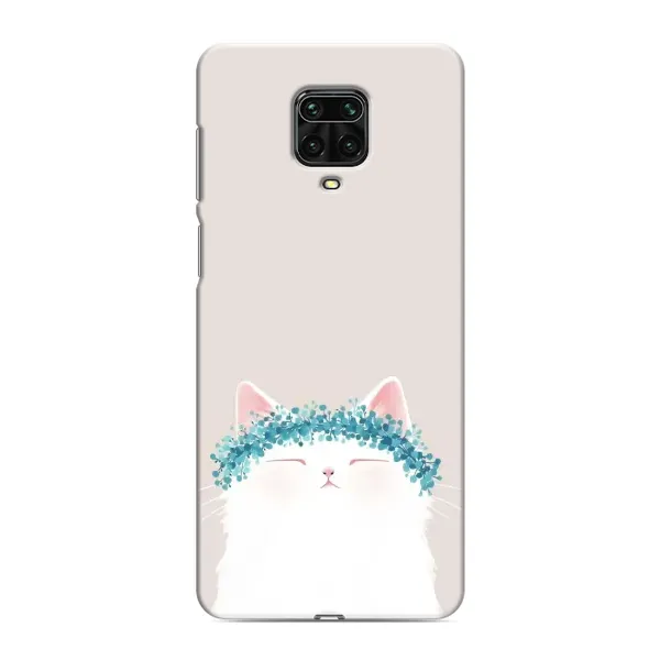 Чехол с рисунком «Белый котик» для Xiaomi Redmi Note 9 Pro
