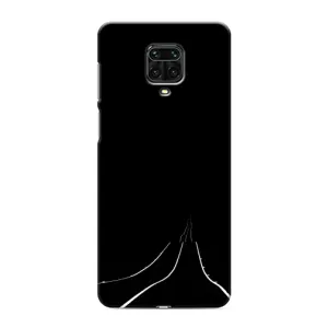 Чехол с картинками на черном фоне для Xiaomi Redmi Note 9 Pro (Дорога)