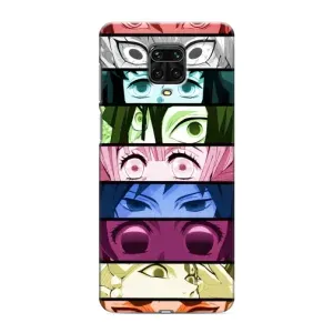 Силиконовые чехлы с глазами Anime для Редми Нот 9 про (Глаза Хашира)