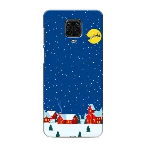 Силіконовий бампер на різдво для Xiaomi Redmi Note 9 Pro (Місто в снігу)