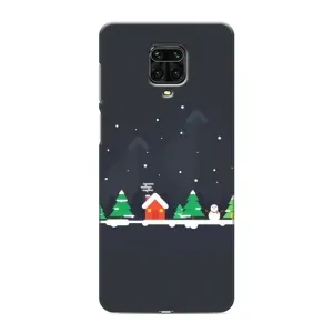 Силіконовий бампер на різдво для Xiaomi Redmi Note 9 Pro (Місто зимове)
