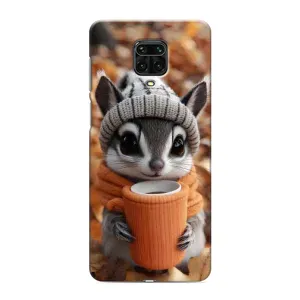 Печатный чехол «Зверята с кофе» для Xiaomi Redmi Note 9 Pro (Грызунчик с кофе)