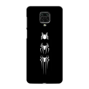 Чехол Супергерой Человека Паука на Xiaomi Redmi Note 9 Pro (Лого паука)