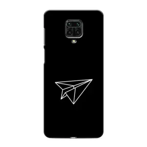 Чохол з картинками на чорному фоні для Xiaomi Redmi Note 9 Pro (Літак)