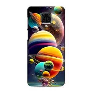 Чохол (ТПУ) з планетами на Xiaomi Redmi Note 9 Pro (Сонячна система)